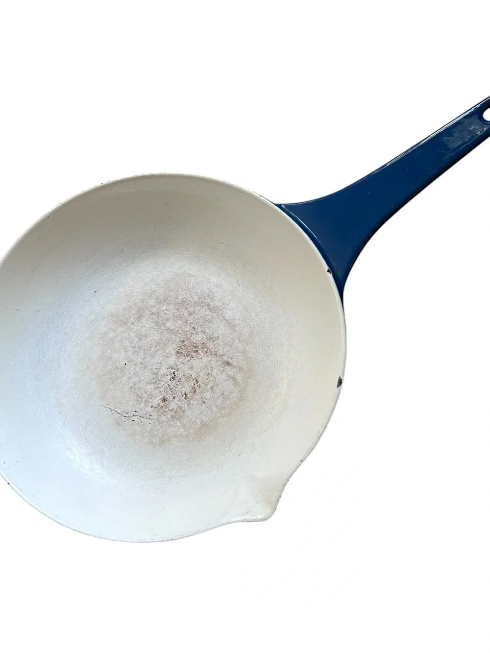 Vintage COPCO Denmark Blue Enamel Cast Iron Skillet